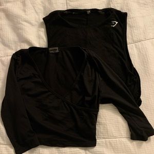 GYMSHARK BLACK CROP TOP BUNDLE